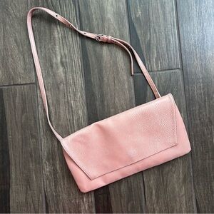 Matt & Nat Pebbled Vegan Leather Convertible Crossbody or Clutch Purse Salmon